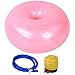 YHYGOO Täglicher Bedarf LTD Yoga Ball, Workout-Ball 50 cm Gymnastikball - PVC rosa Donut-Form Yoga Ball Chair Balance Trainer verdicken Anti-Explosion Sitzplätze für Heim