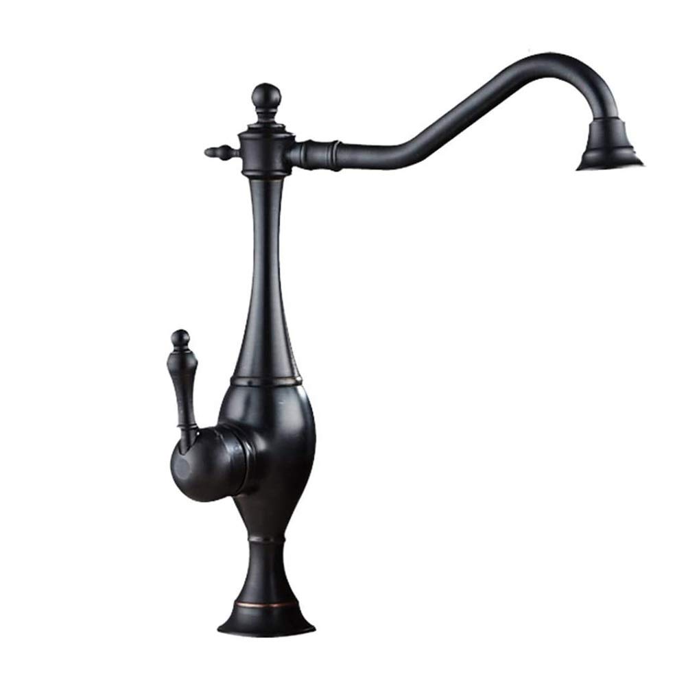 Robinet de lavabo laiton antique au design rétro haut de gamme pour vasque