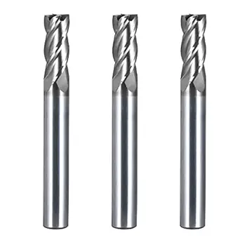 JIULI TOOL Solid Carbide End Mills Set Engraving Milling Machine CNC Router Bits for Wood/Aluminum/Copper/Steel 3pcs(6MM)