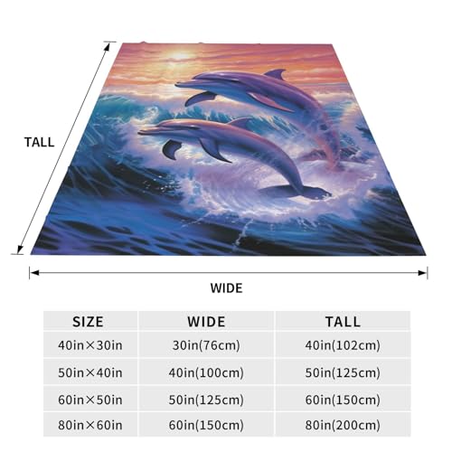 Couverture flanelle dauphins en microfibre douce luxe - 4