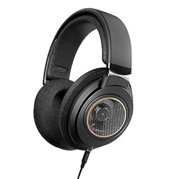 Philips SHP9600 com fio, circum-auricular, fones de ouvido, ajuste confortável, aberto nas costas 50 mm Drivers de neodímio (SHP9600/00) – Preto