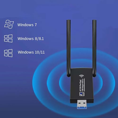 Adaptador WiFi 1300 Mbps para solucionar problemas de internet lento y conectar Bluetooth 4