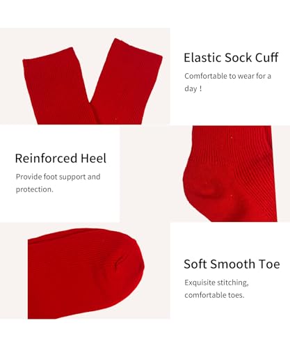 Womens Ribbed Knit Socks Cotton Athletic Running Casual Crew Socks3
