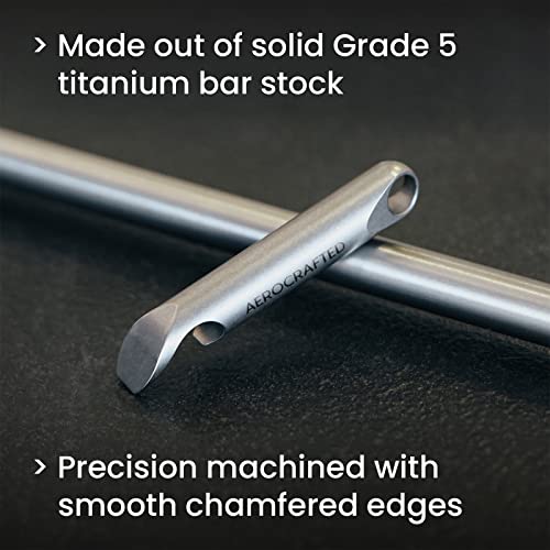 Aerocrafted Wingman Bottle Opener - Titanium Everyday Carry, Multifunctional Beer Opener And Pry Bar Tool For Keychains, Made In The Usa #TOP4