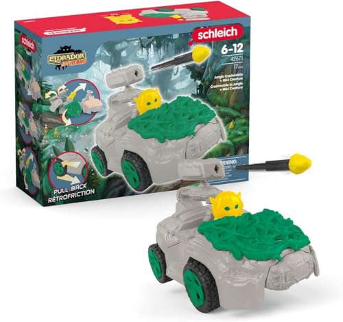 Image of Schleich Eldrador - 17Pc Jungle Crashmobile with Mini Creature | 42671 | Monster Figurine, Battle Creature Toy for Boys 7+, Fantasy Beast, Action Figure Gifts, Screen-Free Imaginative Pretend Play