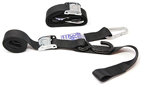 KustomMX Hardware 38mm Snap Hook Heavy Duty Tiedown, Ideal for Motorcycle, ATV, Trailers (2-Pack)