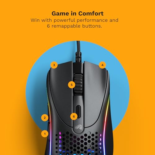 GLORIOUS Gaming Model D 2 Wired Gaming Mouse - Superlight 58g, 26K Optical Sensor, 6 Programmable Buttons, Ergonomic, 80 Million Click Lifecycle, FPS, MMO, MOBA, Battle Royale - Black - Image 3