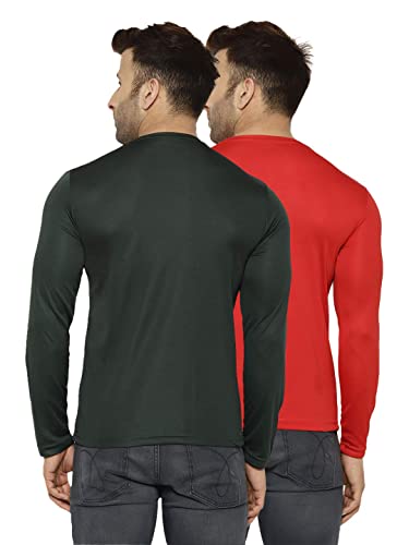 Image of Perfktu Mens Full Sleeve Gym T-Shirt (Pack of 2)