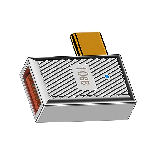 Adaptateur USB 3.1 type C mâle vers USB 3.0 femelle OTG 10 Gbit/s coudé pour PC portable et smartphone
