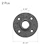 uxcell 2 Pack Industrial Pipe Floor Flange, Iron Pipe Fittings, 3/4 Inch Threaded Flange for DIY Project/Furniture/Shelving Decoration Black