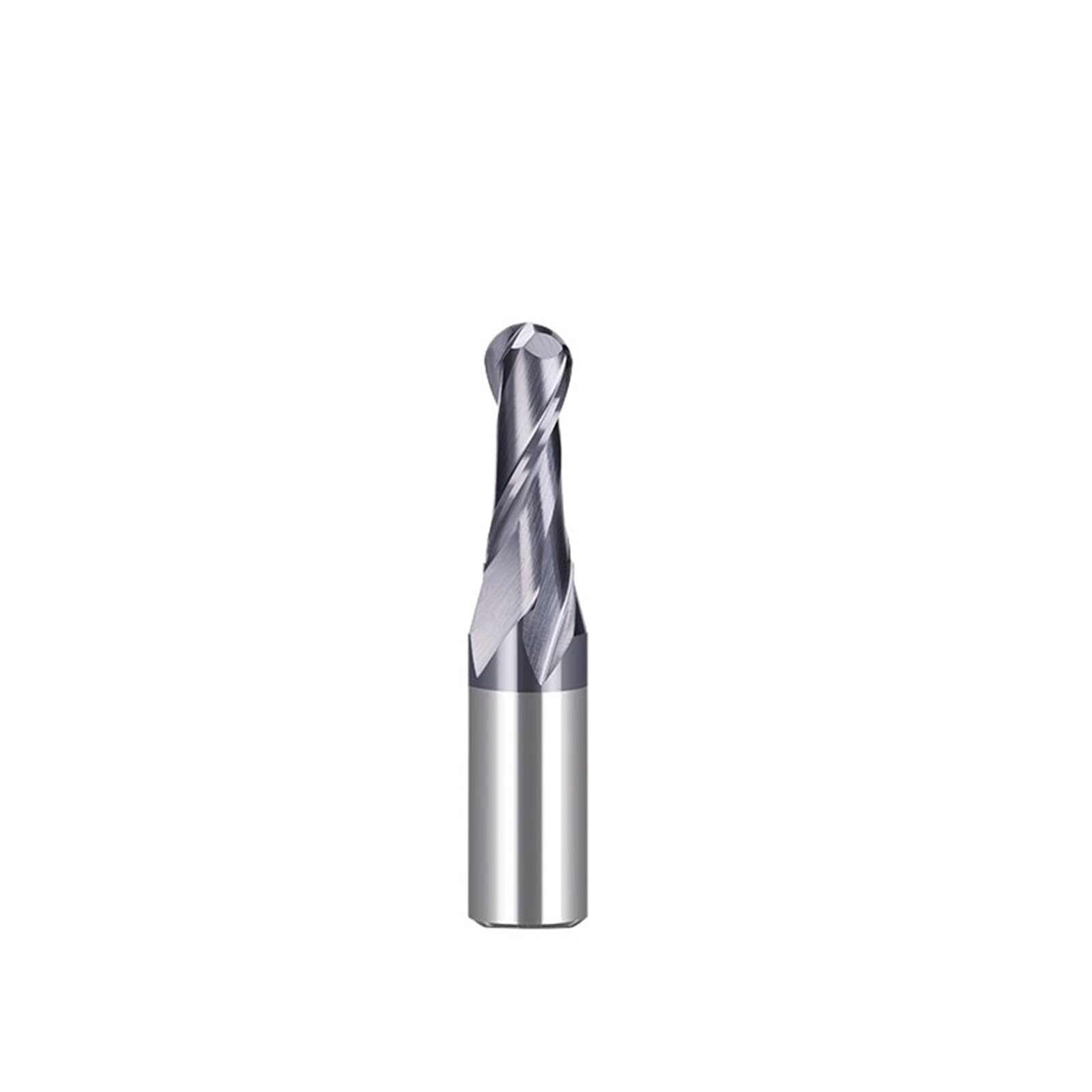 1 Stück 2-schneidiger Hartmetall-Schaftfräser mit Kugelkopf, 1/4 Zoll 1/2 Zoll Schaft, Titanbeschichtung, Spiralfräswerkzeug, Gravurbit for Holzbearbeitung(12.7x9.52x25.4x63.5)