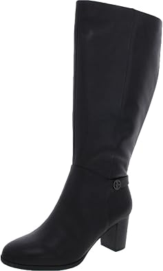 Giani Bernini Womens Adonnys Leather Knee-High Boots Black 6.5 Medium B,M