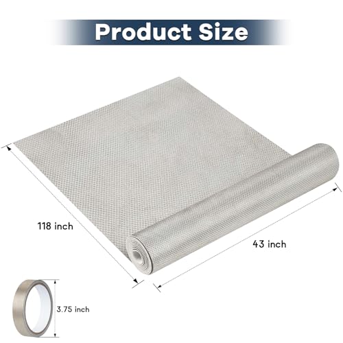 Faraday Fabric 43” x 118”, Military Grade Signal Blocking Cloth Shields, Conductive Material Cover for WiFi, Cell, Bluetooth, RFID, EMP Protection with Faraday Tape