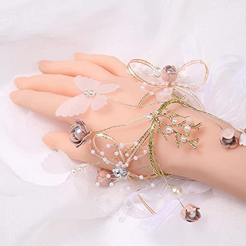 Corsage de poignet et boutonnière de mariage fleur E - 5