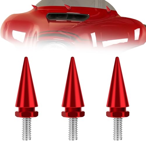 AILMOTO Verkleidungsschrauben, rot, Motorrad-Windschutzscheibenschrauben, kompatibel mit Harley Davidson 1996–2013 Street Glide, Electra Glide, Ultra Classic, Ultra Limited, Tri Glide