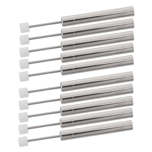 BESPORTBLE Amortiguador Hidráulico de Pistón para Tapa de Cubo de Basura, Cierre Suave y Silencioso, Acero Robusto, Color Blanco, Kit de 10 Piezas, Mecanismo Silencioso para Cocina y Oficina