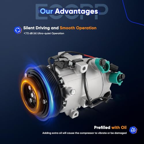 Image of ECCPP A /C Compressor Fit for Hyundai Elantra 2.0L 2017-2020 | AC Compressor with Clutch Strong Cooling