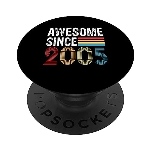 Impresionante Desde 2005 Cumpleaños 2005 Vintage 2005 Año PopSockets PopGrip Intercambiable