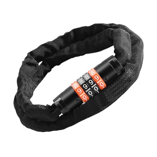 Bloquea bicicletas de alta seguridad – Candado de cadena de alto rendimiento | High Security Standard 4 – Cable combinado de dígitos – Accesorios de conducción para cercas exteriores