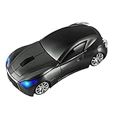 CHUYI Wireless Sport Car Shaped Mouse 1600DPI 3 Button Optical Mouse Ergonomic Mice with USB Receiver for PC Computer Laptop Gift (Gray)