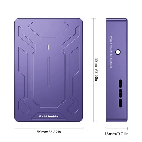 Boîtier de disque dur double 16 To en alliage d'aluminium pour stockage rapide - 7