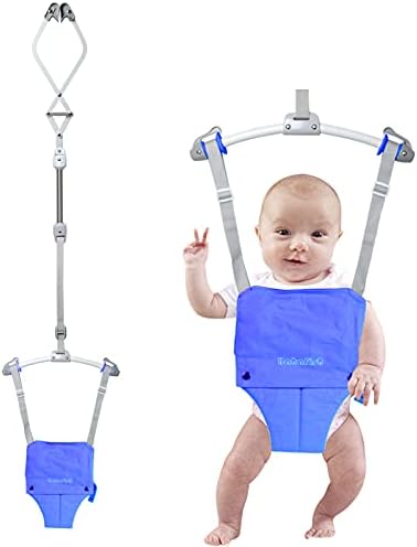 Baby Door Jumpers and Bouncers Exerciser Set with Door Clamp Adjustable Strap,Door Jumper Swing Bumper Jumper Exerciser Set for Toddler Infant 6-24 Months(Blue)