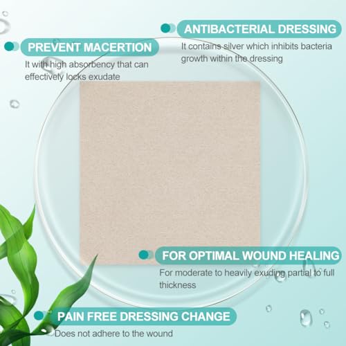 Dimora 105 125 Upgrade Silver Calcium Alginate Wound Dressing -Antibacterial Non Stick Gauze thumb #5