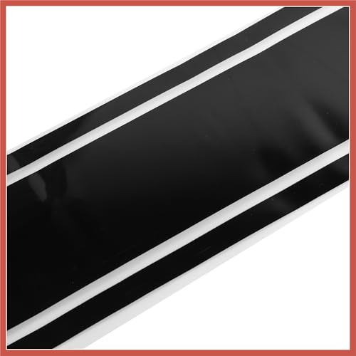 ACROPIX 11.81\"x70.87\" Hood Stripe Pattern Sticker Auto Exterior Decal Decoration for Car Roof Trunk Skirt Bumper Black Parts
