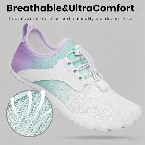 Image of Barefoot Water Shoes for Men Women 2026 Quick Dry Athletic Shoes Non-Slip Wide Toe Aqua Footwear Beach Swim Hiking Kayaking Yoga Outdoor Sport