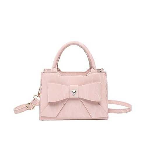 Ladies Cute Bowknot Handbag PU Leather All-Match Crossbody Bag Large