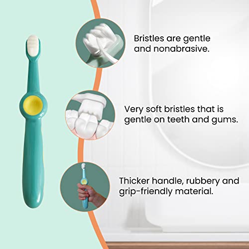 Kids Toothbrush Holder Wall Mounted - Giraffe Ultra Soft Bristle Toothbrush For Kids Wall Mount Toothbrush Holder | Hanging Toothbrush Holder | Tooth Brushing Holder - Kids Toothbrush Holder #TOP6