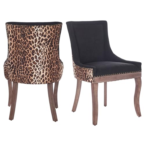 Aoowow Vintage Fabric Side Chairs Set of 2