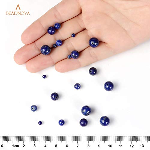 image for BEADNOVA Blue Lapis Lazuli Beads Natural Crystal Beads Stone Gemstone 