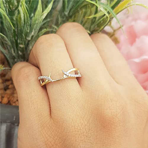 Dazzlingrock Collection Round White Diamond Guard Enhancer Wedding Band for Women (0.15 ctw, Color I-J, Clarity I1-I2) in 14K Solid Gold2