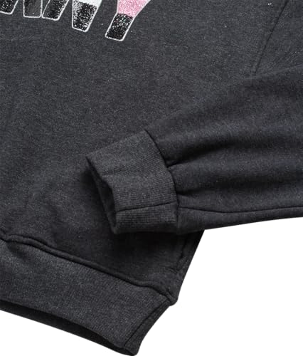 Image of DKNY Girls Sweatpants Set - 2 Piece Active Fleece Girls Sweatshirt and Jogger Youth Kids Sweatpants Matching Set (4-16)