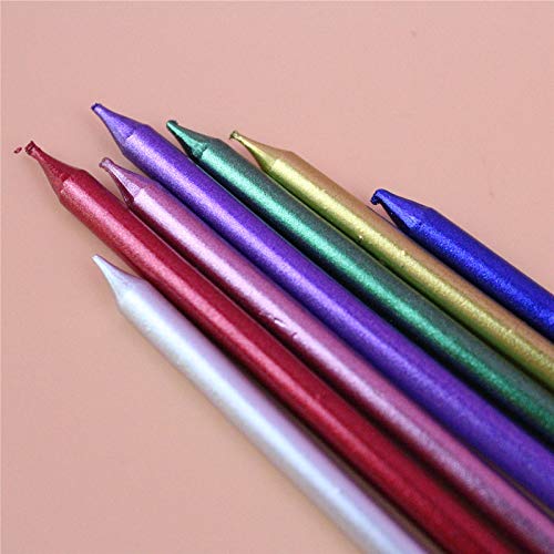 24 Pièces Bougies D'anniversaire Bougies De Gâteau Métallique Bougie