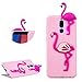 Produktbild DasKAn Karikatur 3D Flamingos Silikon Hülle für Huawei Mate 10 Lite, Süße Tiere Muster Ultra Dünn Schlank Matt Weich Gummi Rückseite Handyhülle Stoßfest Kratzfest Flexibel Schutzhülle,Rosa#2
