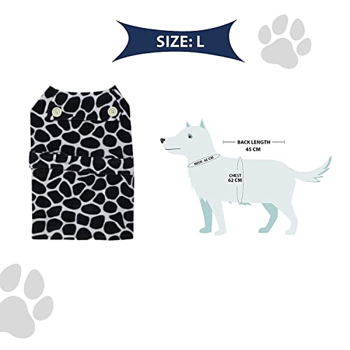 Image of Lulala Pet Jacket Dog Winter Wear Clothes Dress Wear Cold Weather Coat, Puppy Vest for Dogs and Cats Rabbit Small Medium and Large Dog(Color Black-White,L)