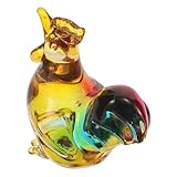 Placement polyvalent : idéale pour les tables, les étagères ou les bureaux, cette statuette de poulet décorative s’intègre parfaitement aux salons, bureaux ou espaces de travail. figurine de coq miniature en verre
