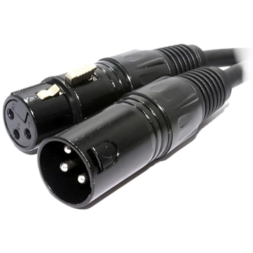 PULSE 1.5m DMX Cable – 5‑Pin XLR Male to Female, 4‑Core 2‑Pair + Screen, 120Ω Digital‑Spec, Spiral & Braid Shielded – PLS00409