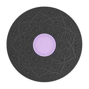 Balance Board Fitness pour adultes – formateur rotatif de 11,81 pouces, antidérapante, teinte pourpre, nodules de massage | entraînement de base, gym à domicile, yoga, exercices de stabilité