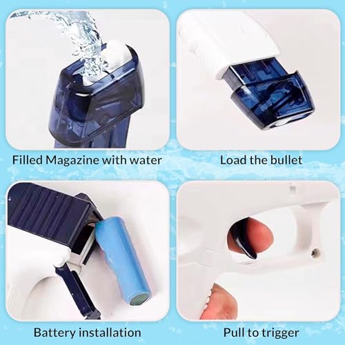 Image of Water Gun Toy with Automatic Water Absorption Function 25Ft Range | Self-Filling |High Pressure Mechanism Ideal Outdoor Toy for Pool & Beach Fun (Style 1)