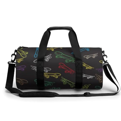 Sac de voyage avec fixation planche à roulettes et grand compartiment