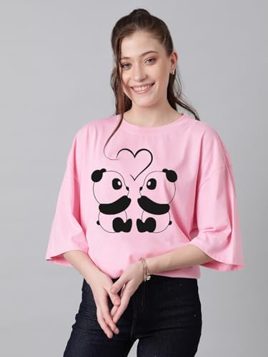 Image of KOTTY Women's Graphic Printed T-Shirt - Soft Cotton Blend Tee for Everyday Style