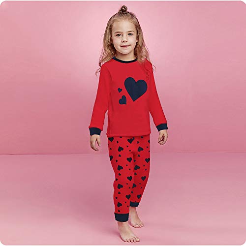 Little Hand Kids Pajamas Boys Girls Red Hearts Valentine's Day Gift 2 Piece Pant Sets Toddler Clothes 2 Years #TOP1