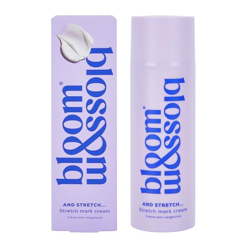 Image of Bloom and Blossom | AND STRETCH... Stretch Mark Cream, Hydrating Body Cream for Stretch Mark Prevention & Reduction, Horsetail Leaf Extract, Chlorella, Organic Shea Butter, 150ml