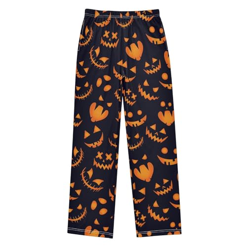 Halloween Demon Boys Long Pants Soft Trousers Elastic Waist Kids Lounge Bottoms with Pockets S-XL