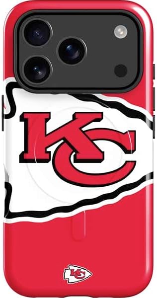 Skinit Impact Phone Case Compatible with iPhone 17 Pro Magsafe - Officially Licensed NFL Kansas City Chiefs Double Vision Design