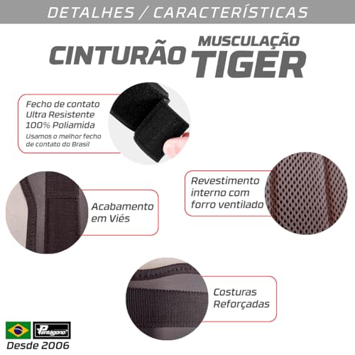 Cinturão de Agachamento Musculação Para Proteção Lombar (M)