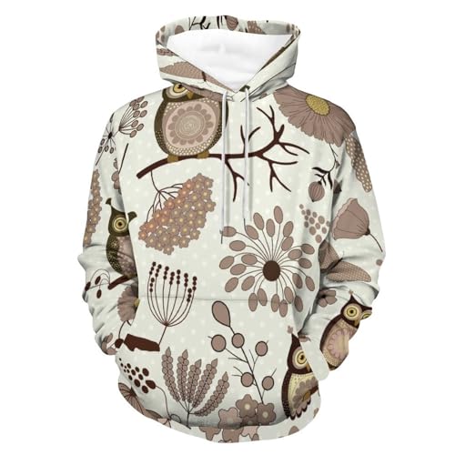 Hoodie papillon hibou pulls et sweats à capuche manche longue taille S
